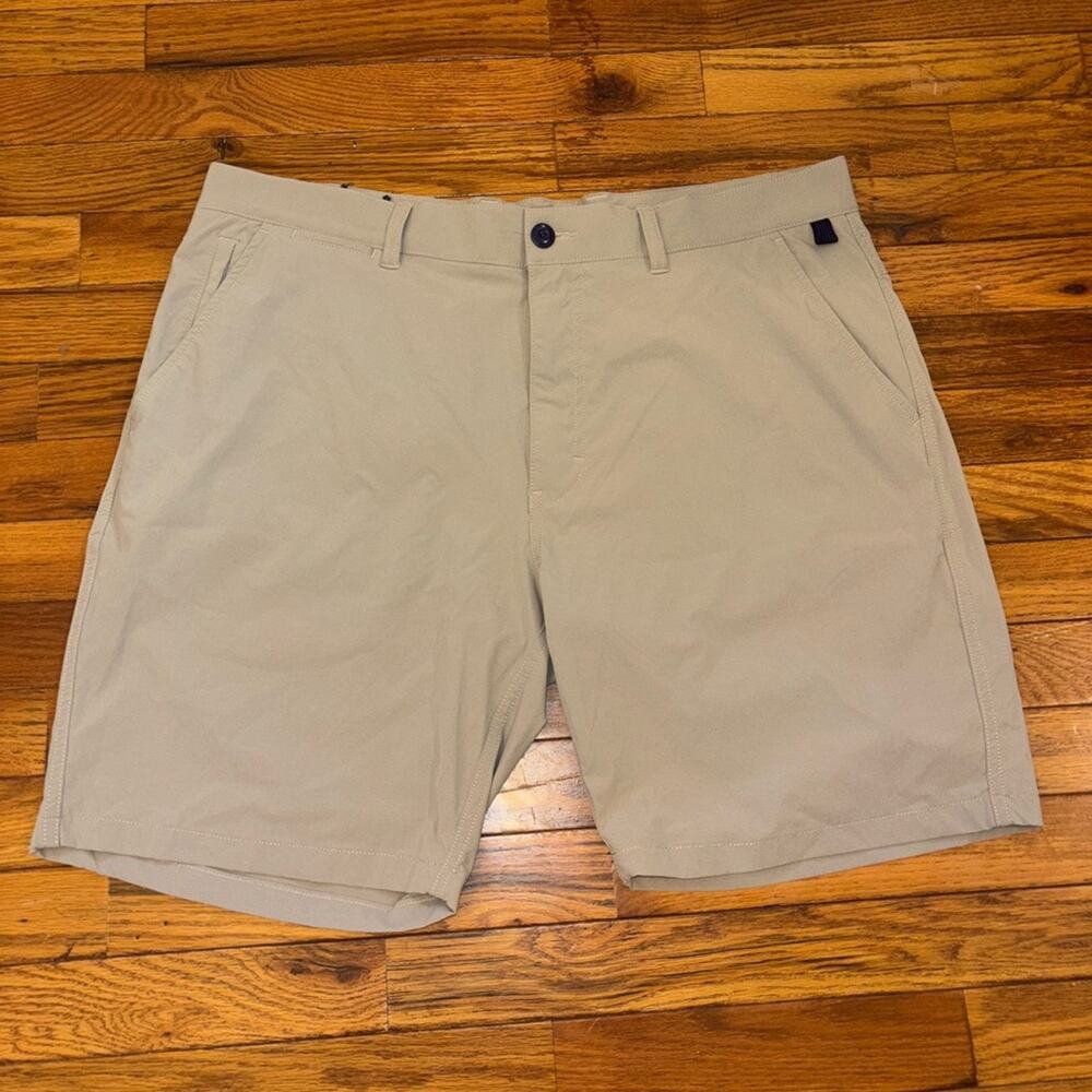 Halsey Sport 36 Classic Men's Beige Flat Front Shorts